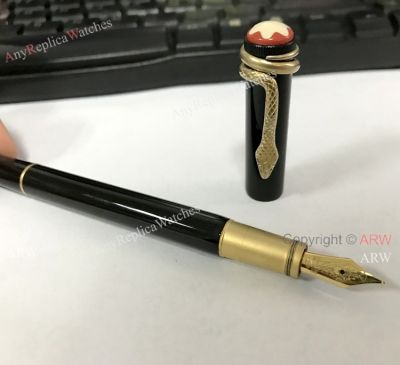 Montblanc Heritage Collection Rouge et Noir Fountain Pen Gold Sneke Trim